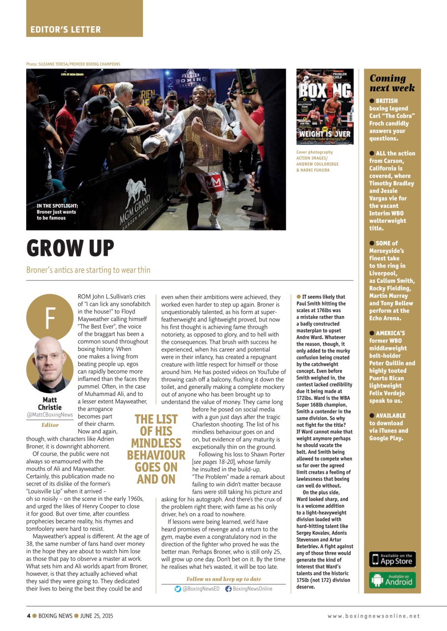 Boxing News Preview Pages