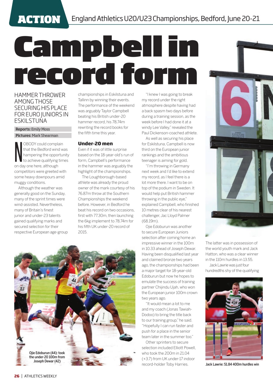 AW – Athletics Weekly Magazine Preview Pages