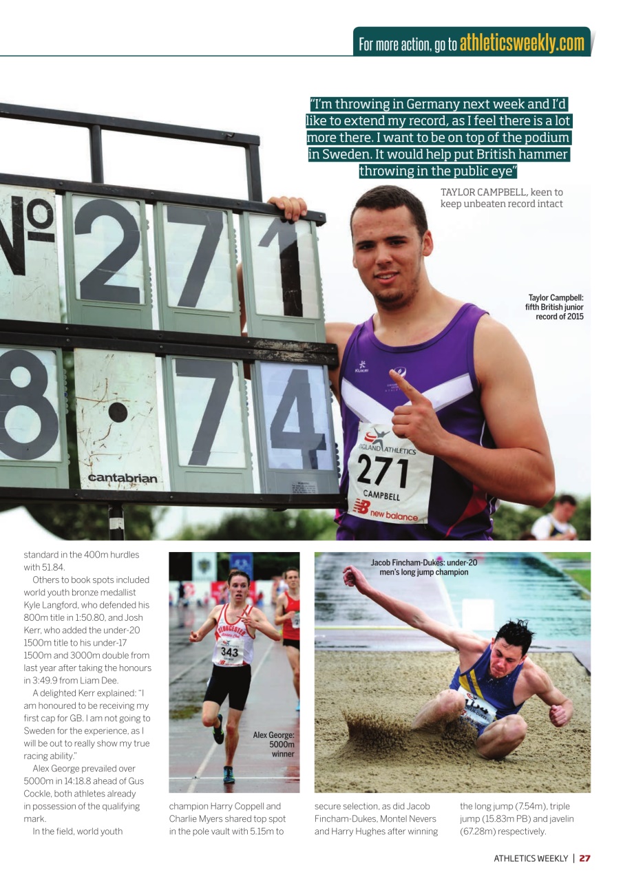 AW – Athletics Weekly Magazine Preview Pages