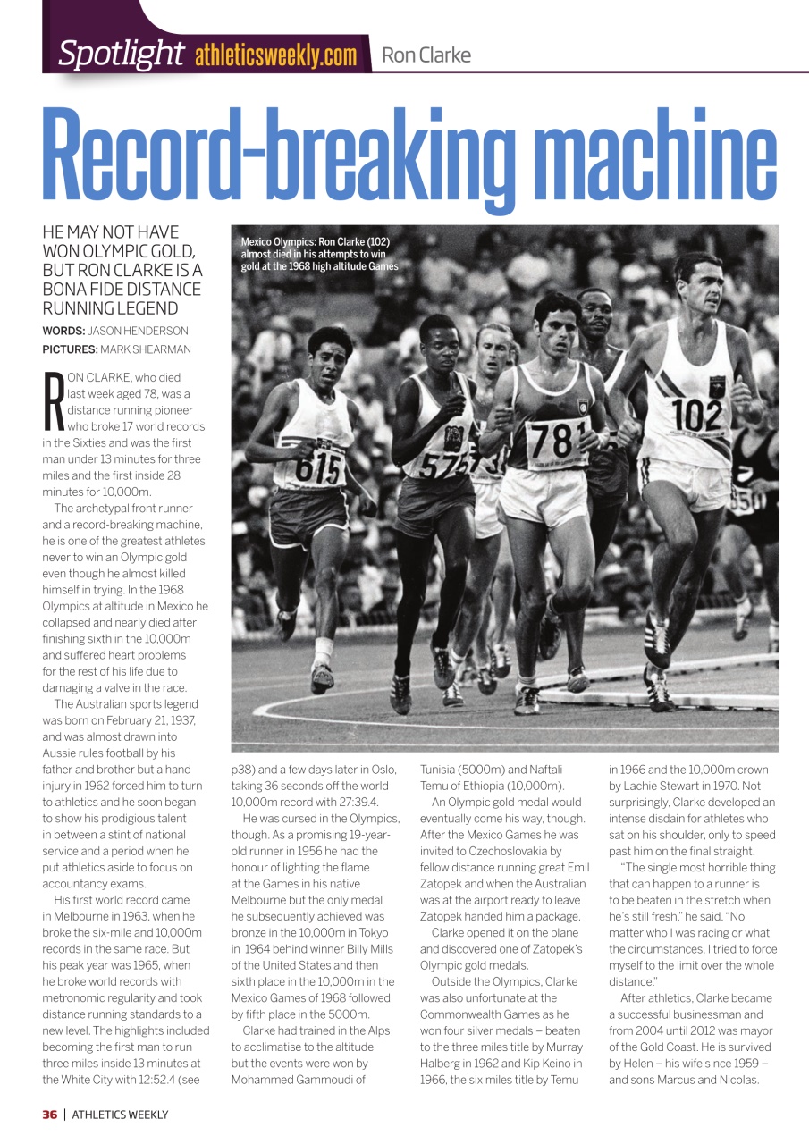 AW – Athletics Weekly Magazine Preview Pages