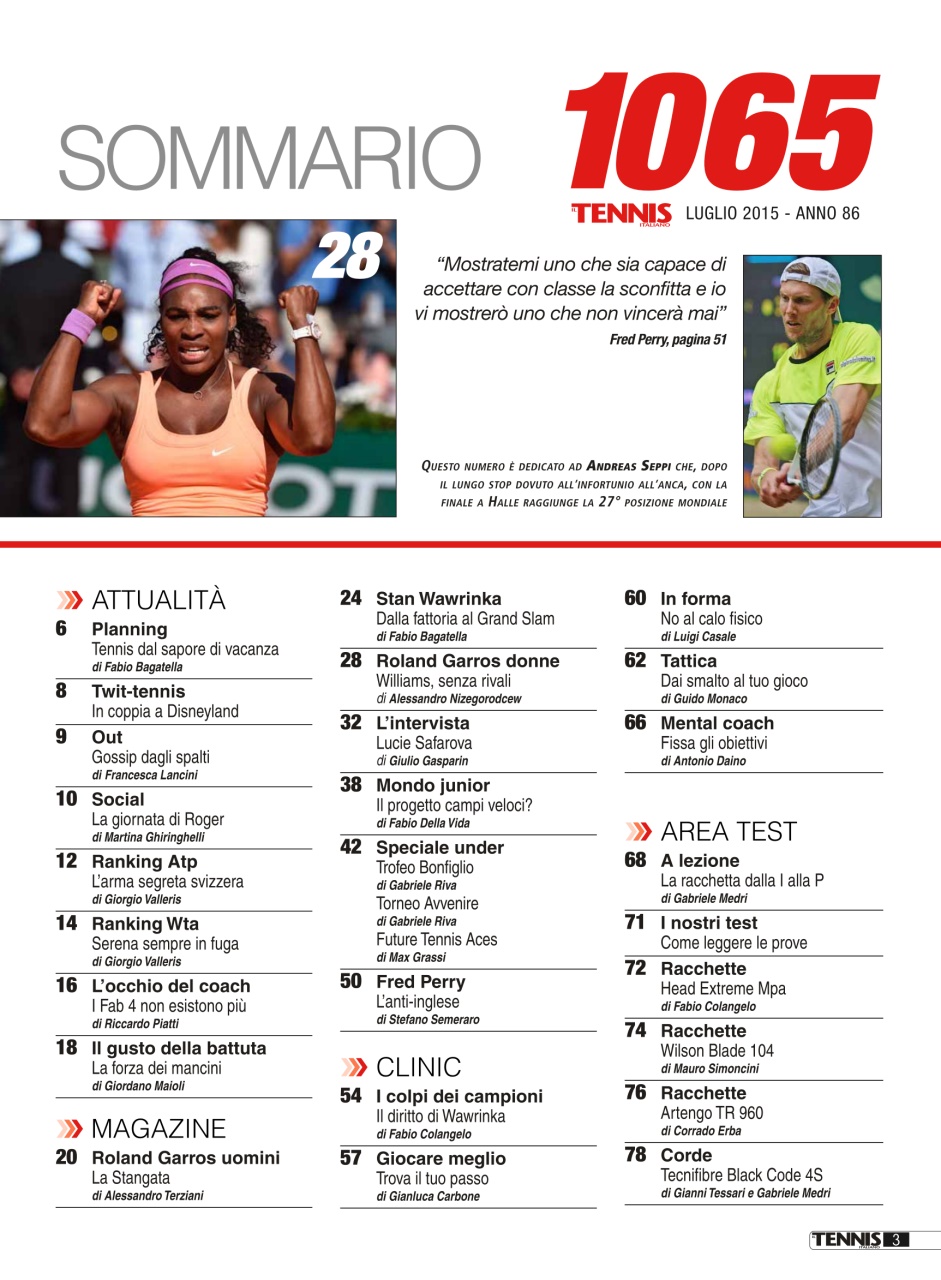 Il Tennis Italiano Preview Pages
