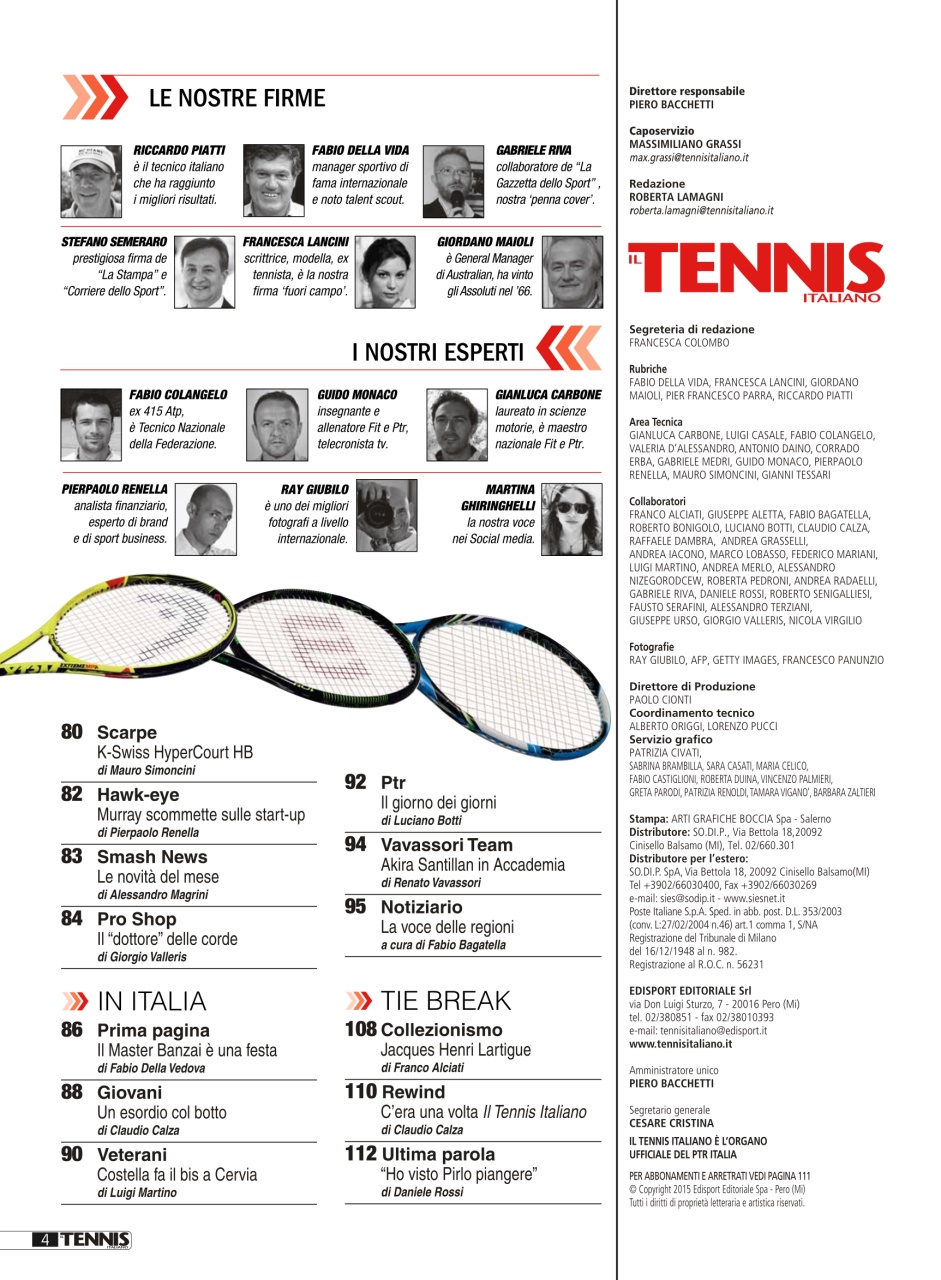Il Tennis Italiano Preview Pages