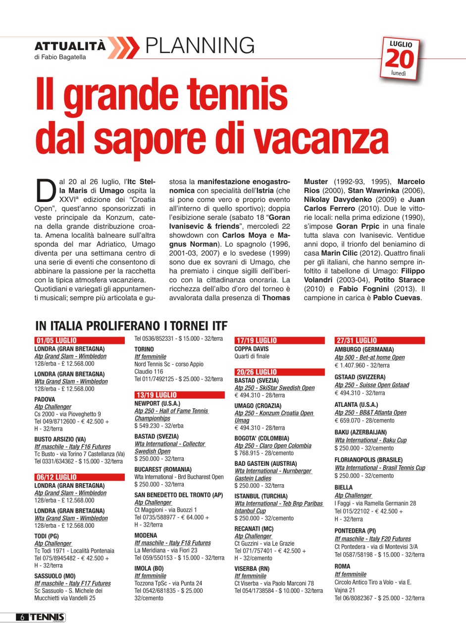 Il Tennis Italiano Preview Pages