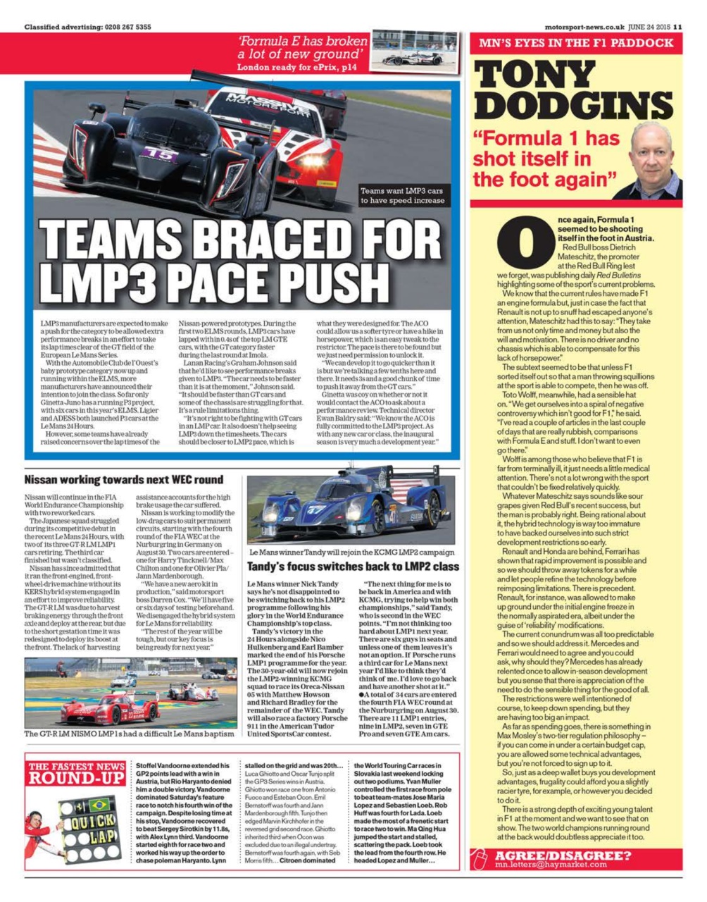 Motorsport News Preview Pages