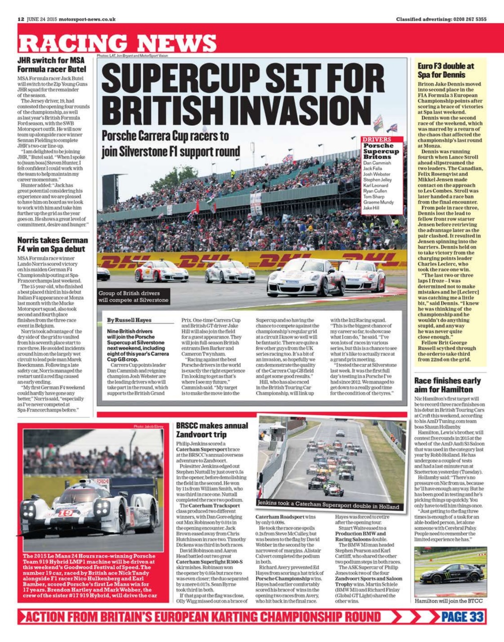Motorsport News Preview Pages