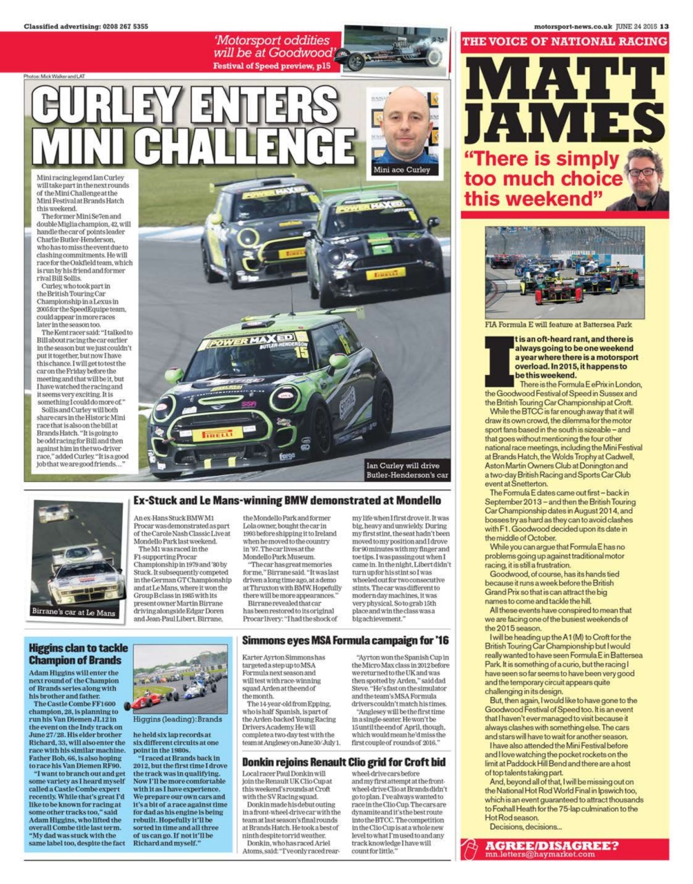Motorsport News Preview Pages