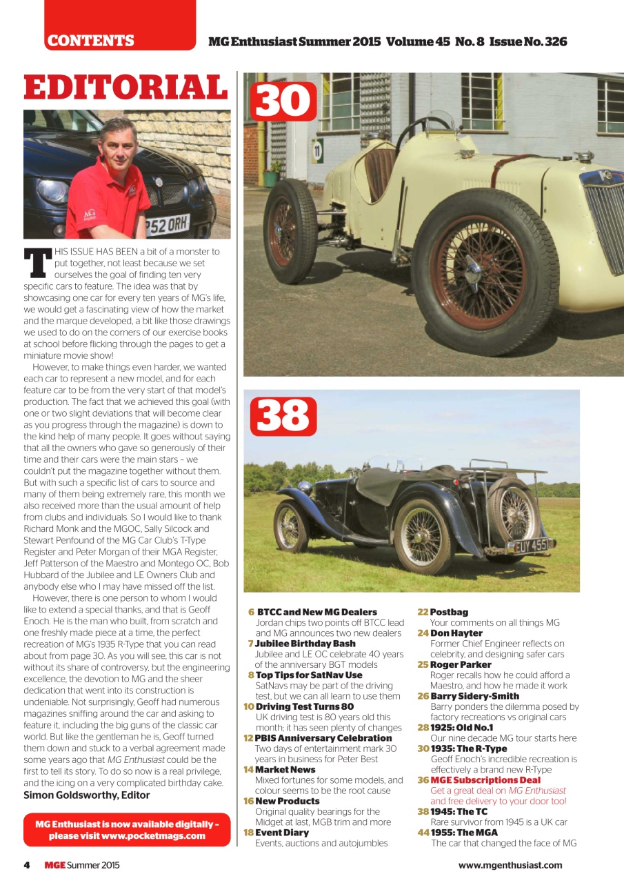 MG Enthusiast Preview Pages