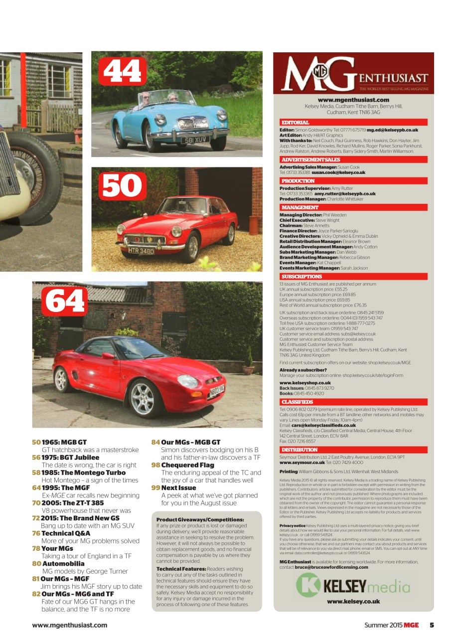 MG Enthusiast Preview Pages