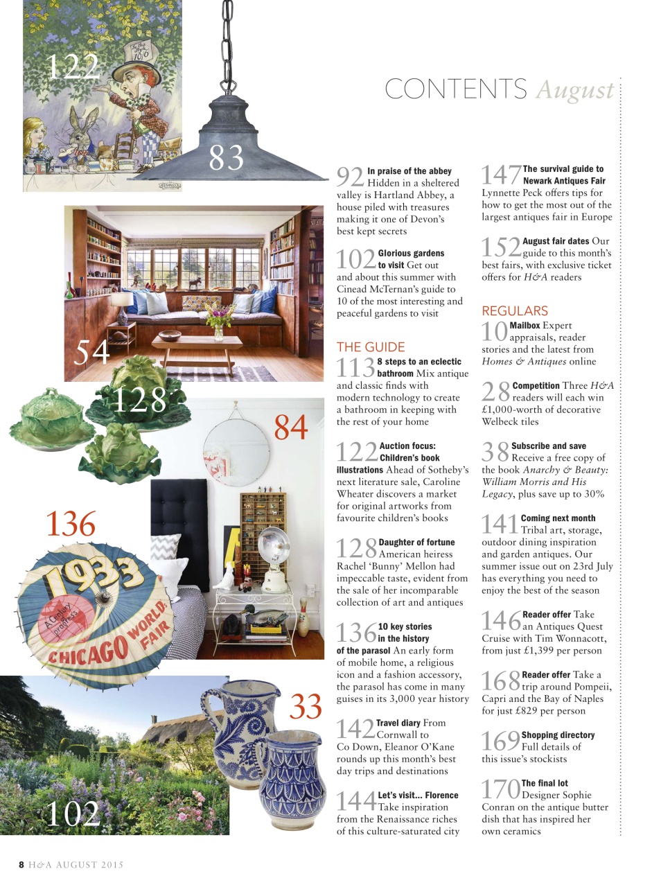 Homes & Antiques Magazine Preview Pages