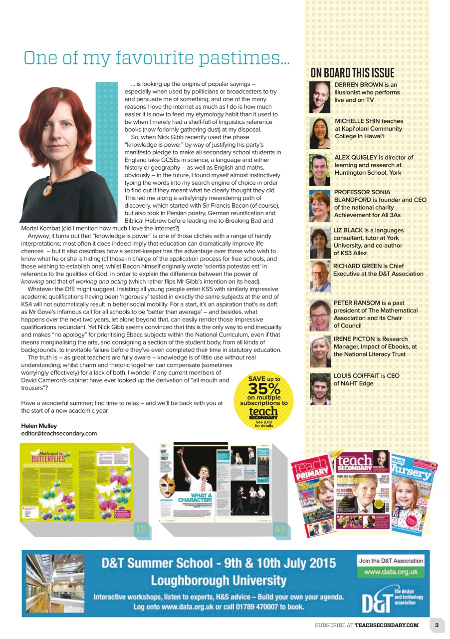 Teach Secondary Preview Pages