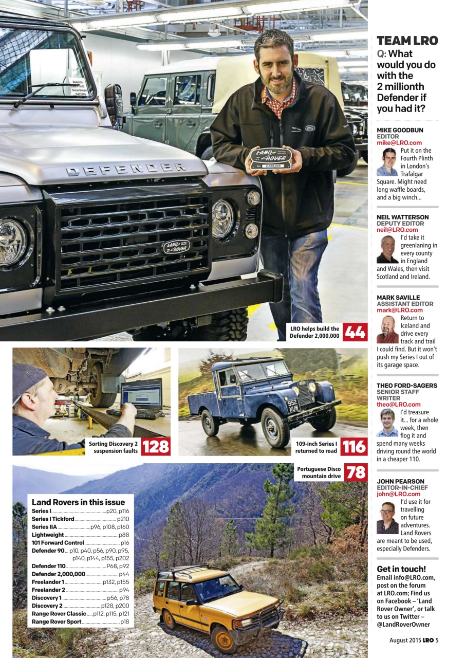 Land Rover Owner Preview Pages