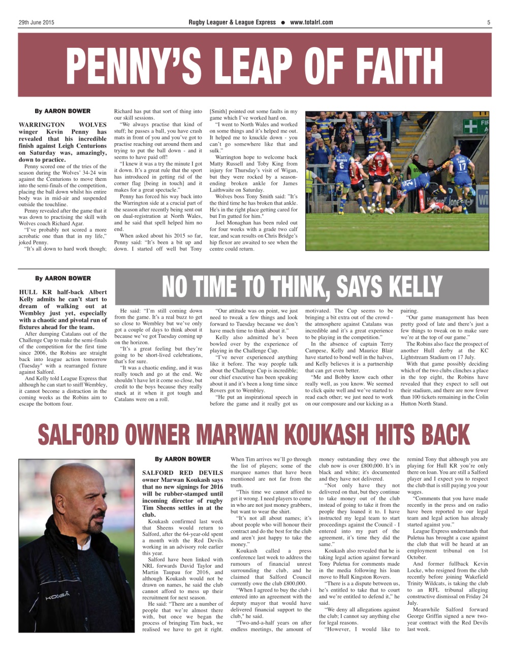 League Express Preview Pages