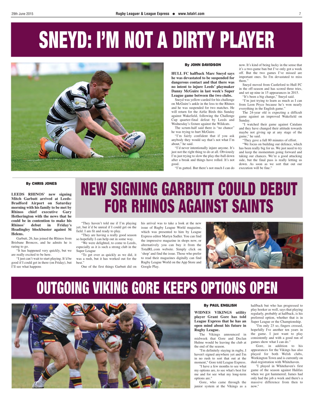 League Express Preview Pages