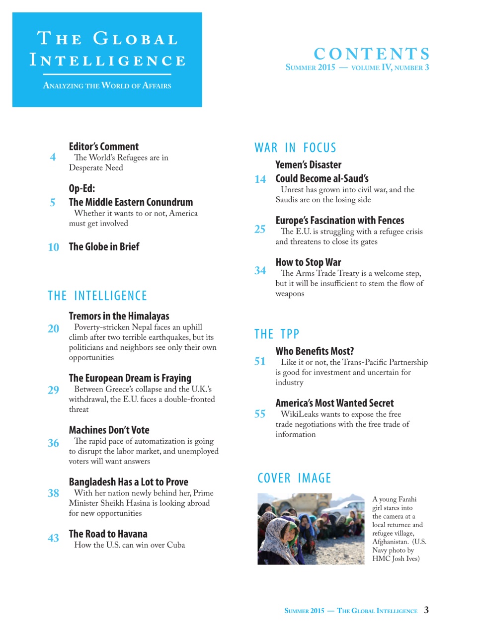 The Global Intelligence Preview Pages