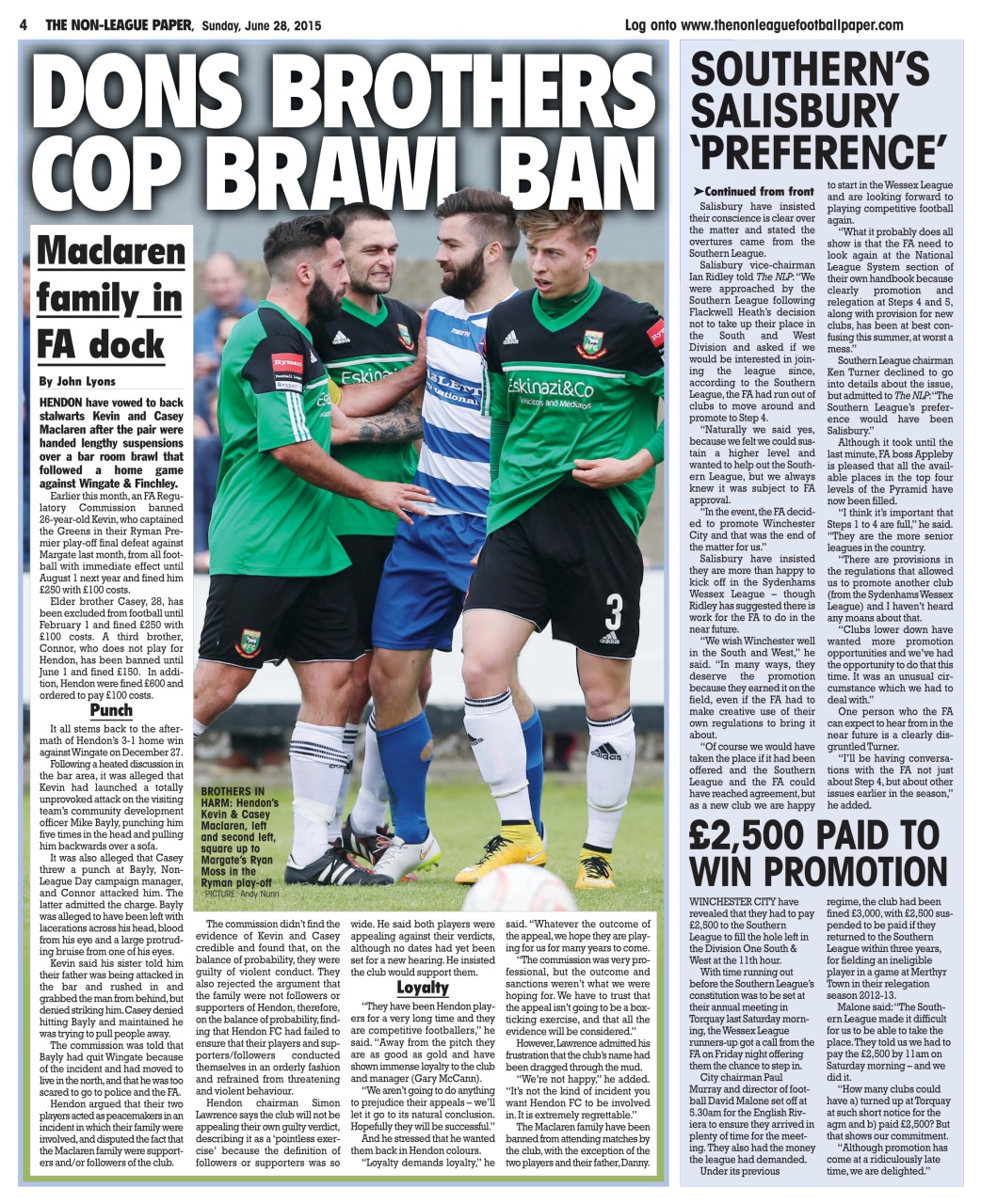 The Non-League Football Paper Preview Pages