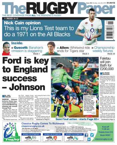 The Rugby Paper issue 28th June 2015
