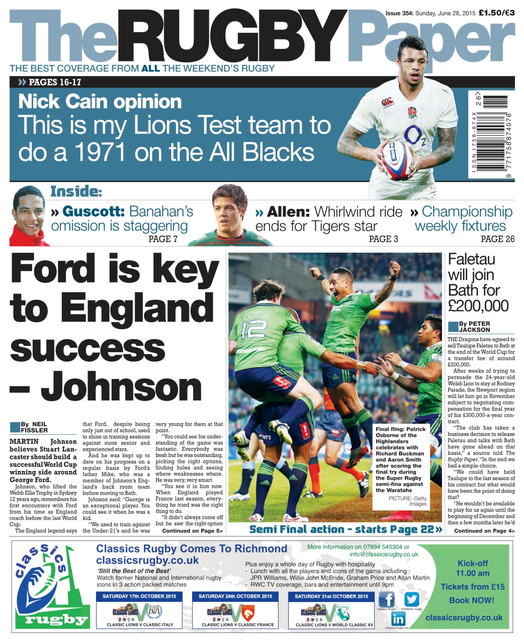 The Rugby Paper Preview Pages