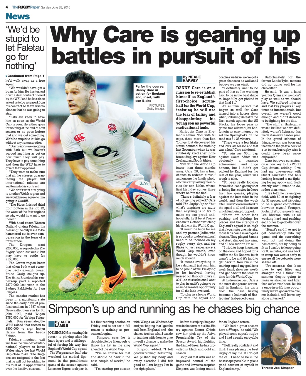 The Rugby Paper Preview Pages