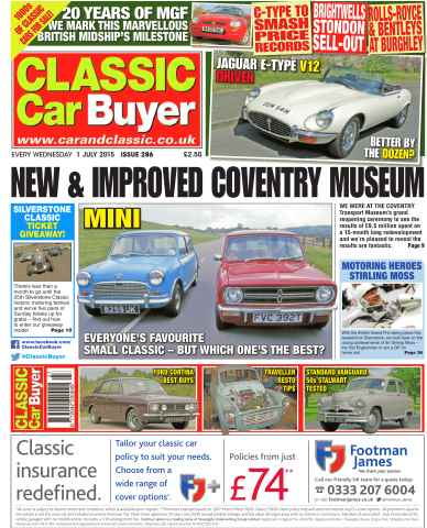 Classic Car Buyer issue No.285 New & Improved Coventry Museum