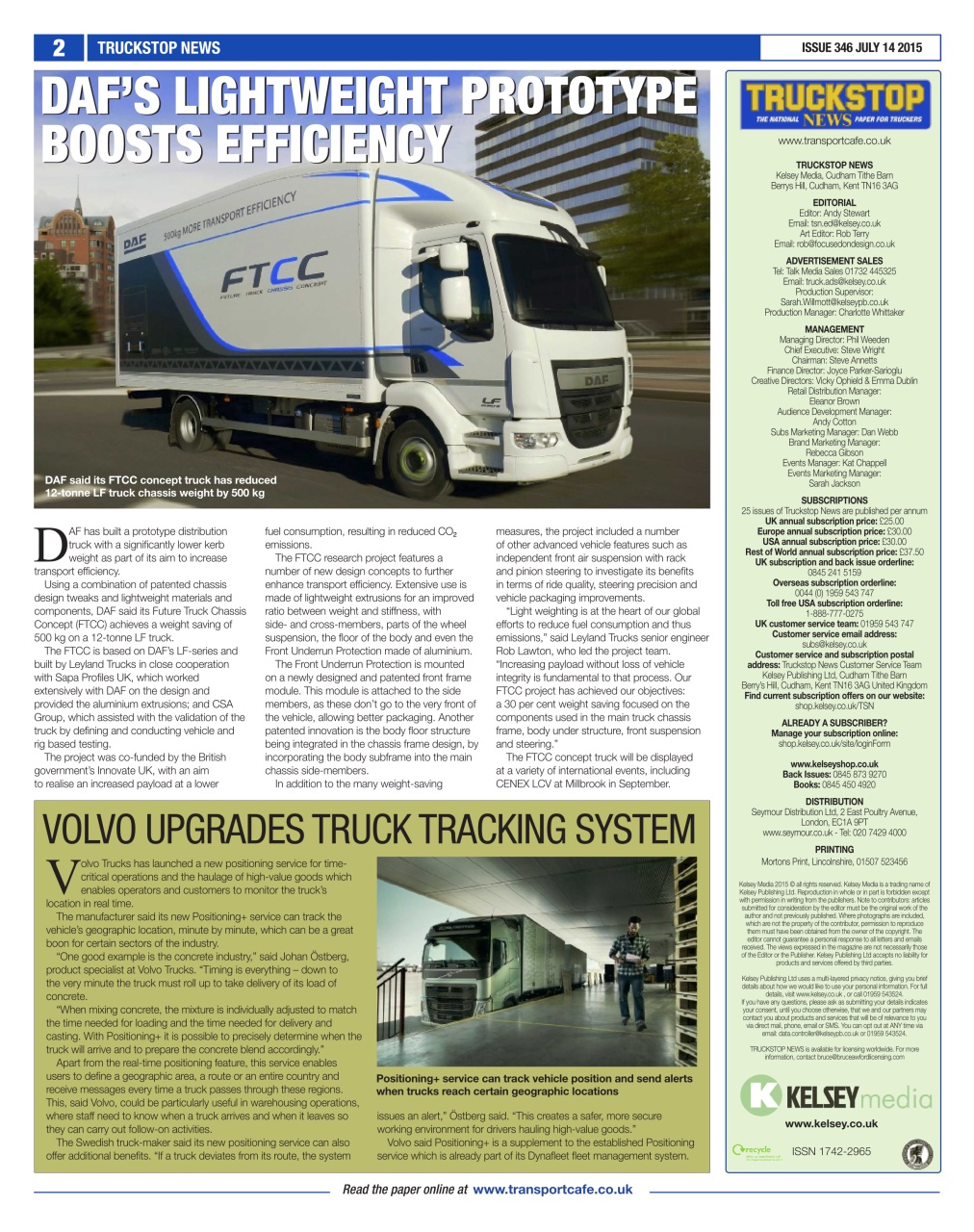 Truckstop News Preview Pages