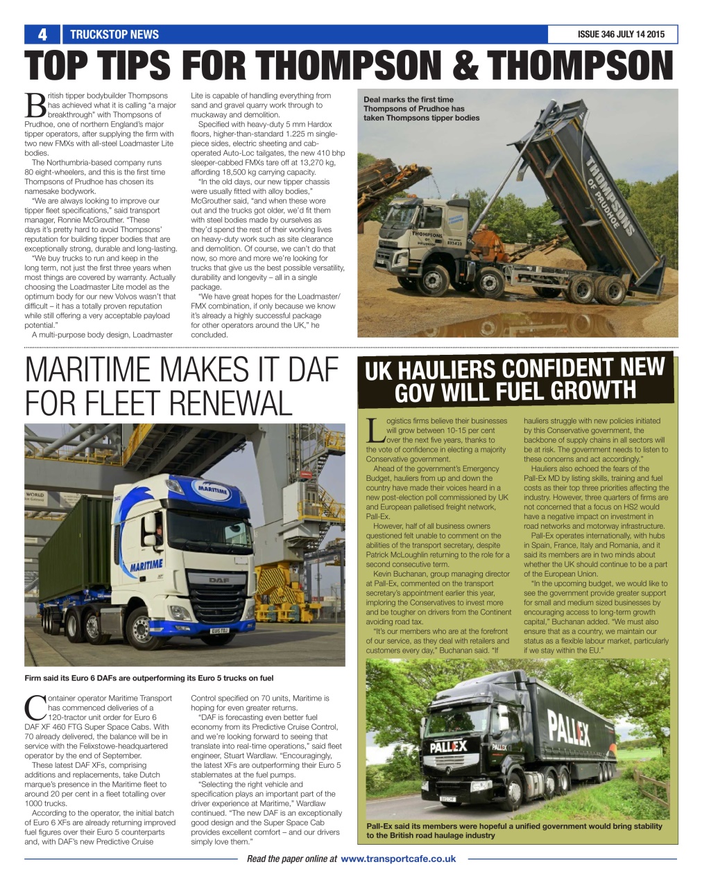 Truckstop News Preview Pages