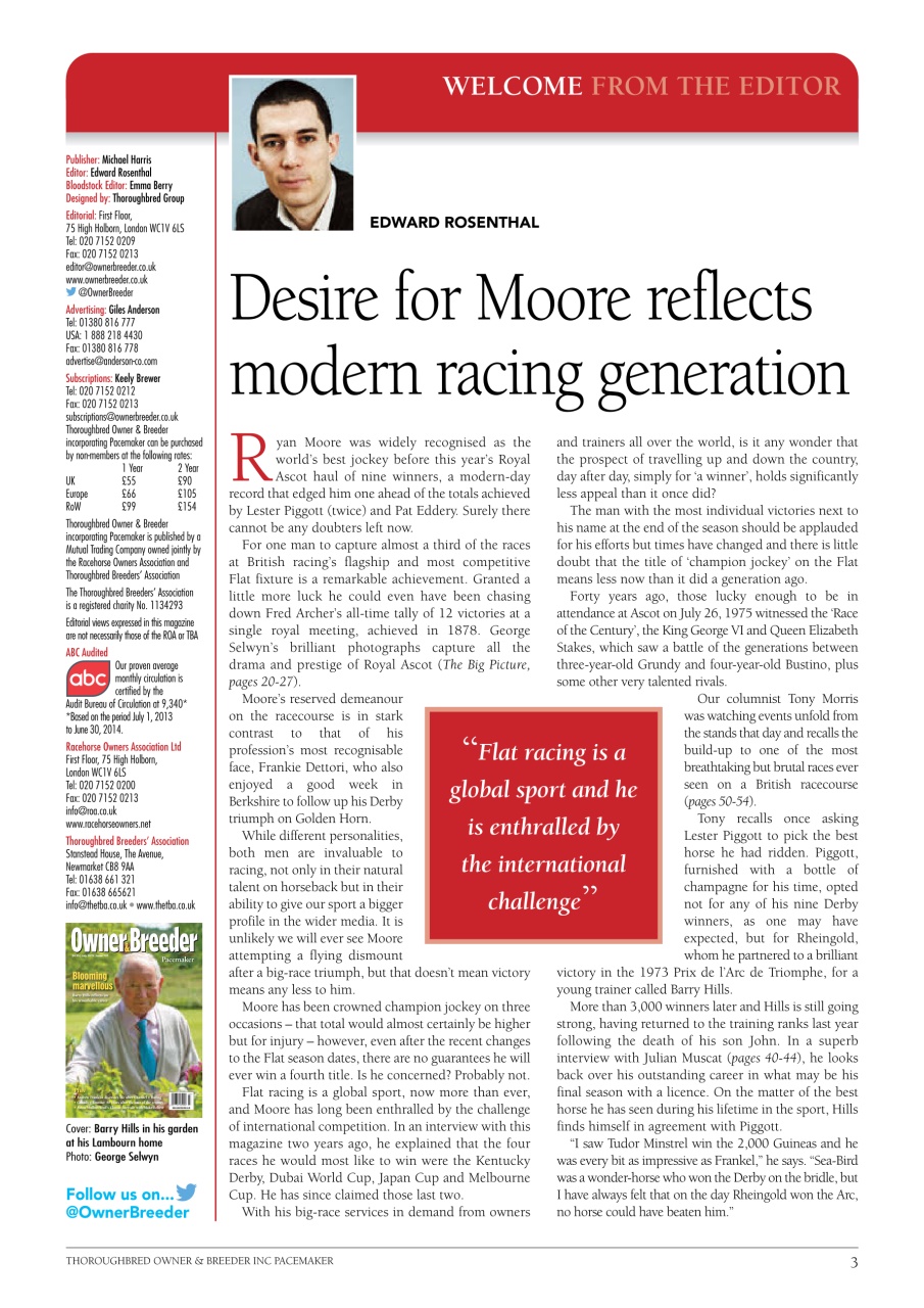 The Owner Breeder Preview Pages