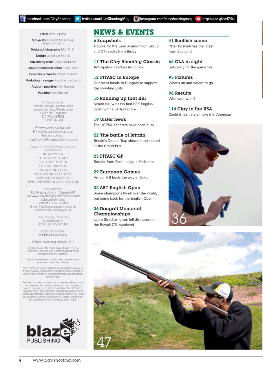 Clay Shooting Preview Pages