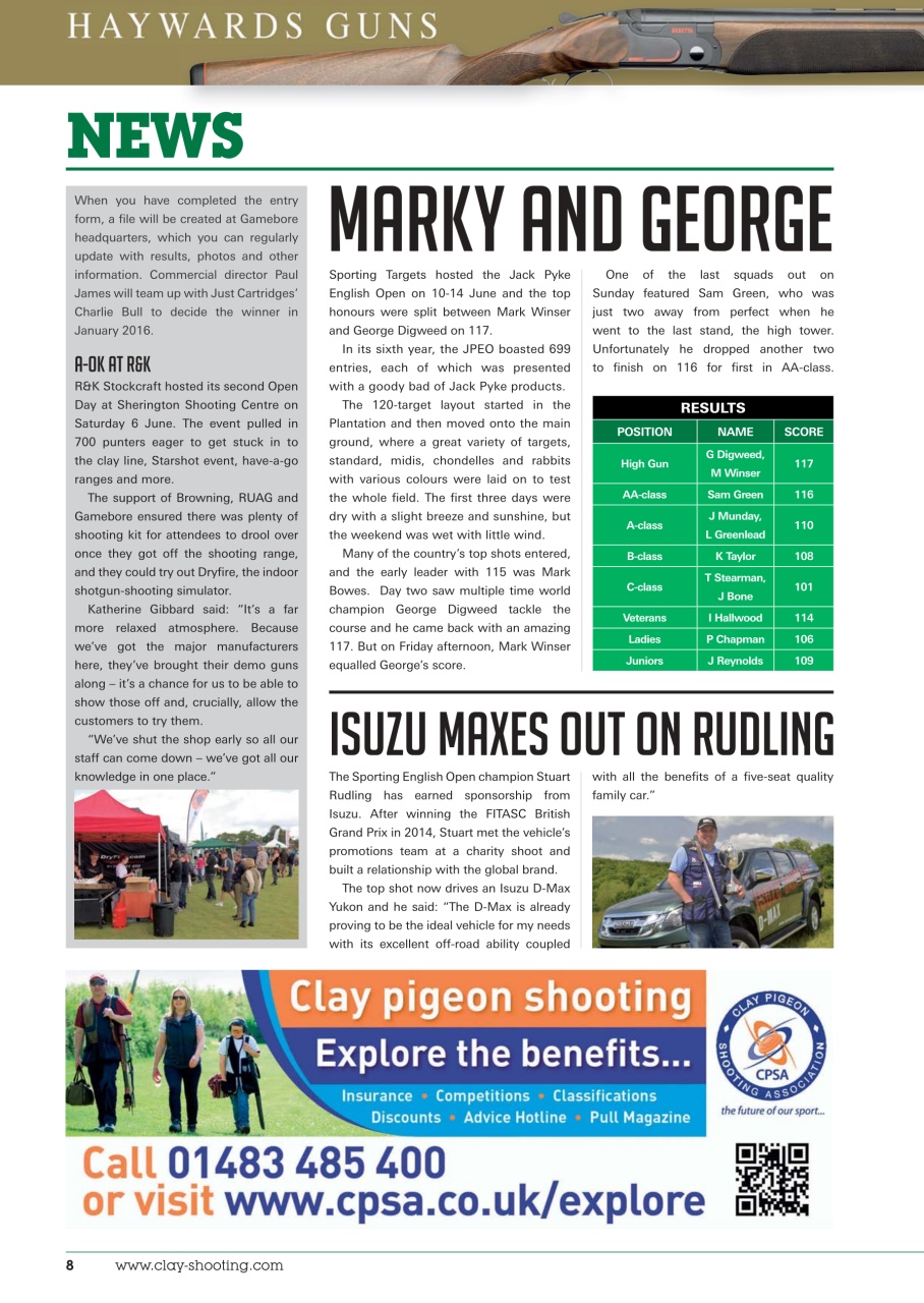 Clay Shooting Preview Pages