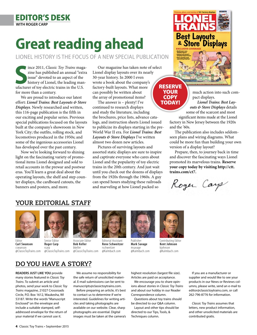 Classic Toy Trains Preview Pages