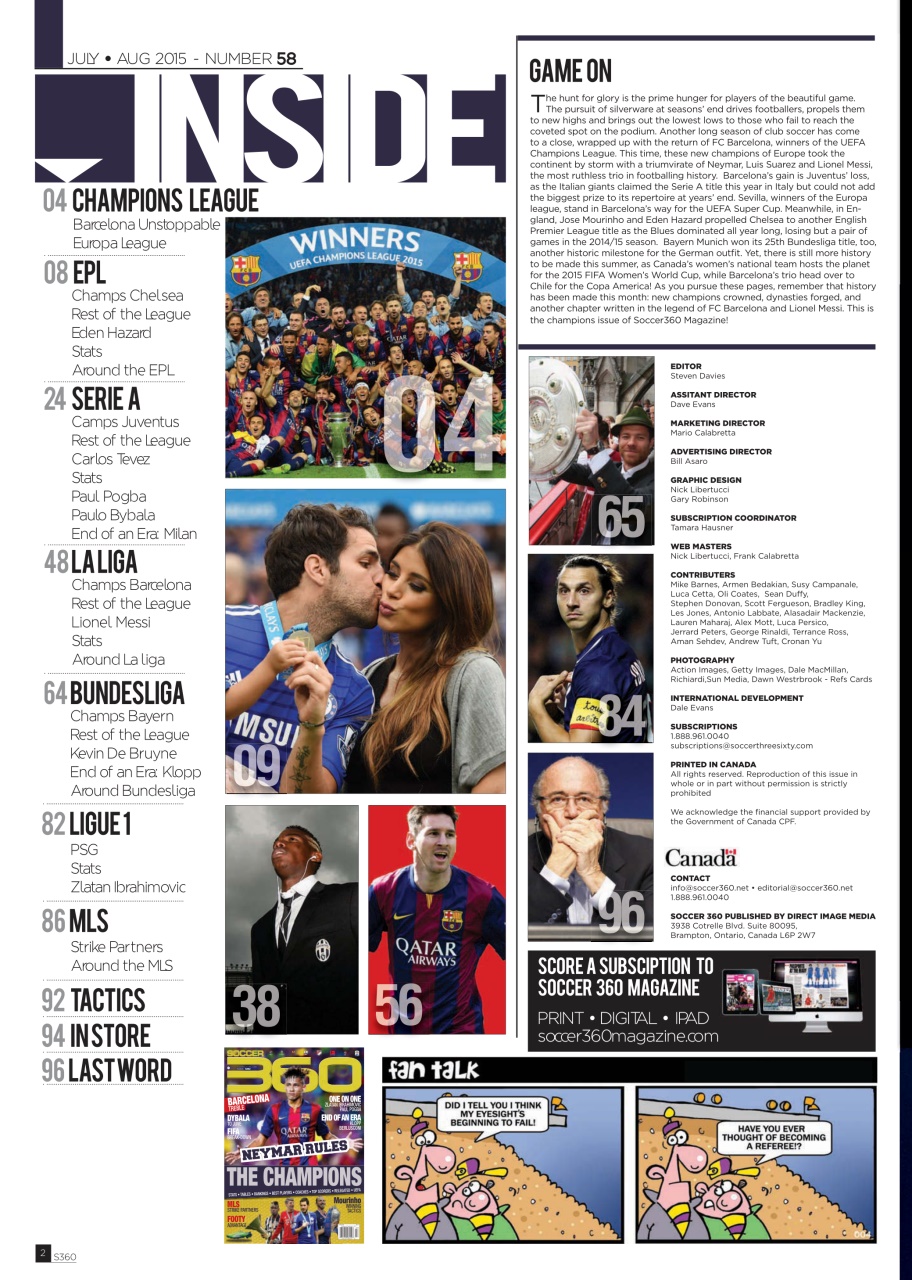 Soccer 360 Preview Pages