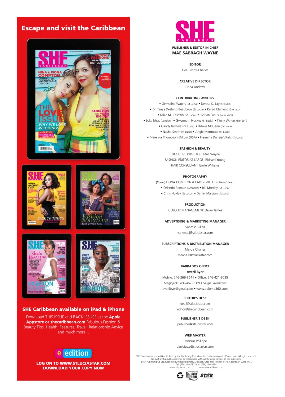She Caribbean Preview Pages