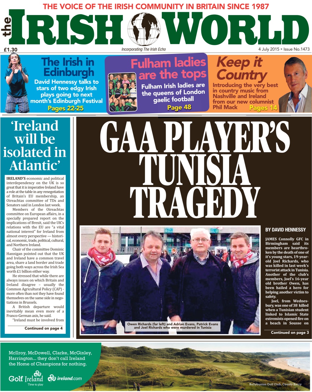 Irish World Preview Pages