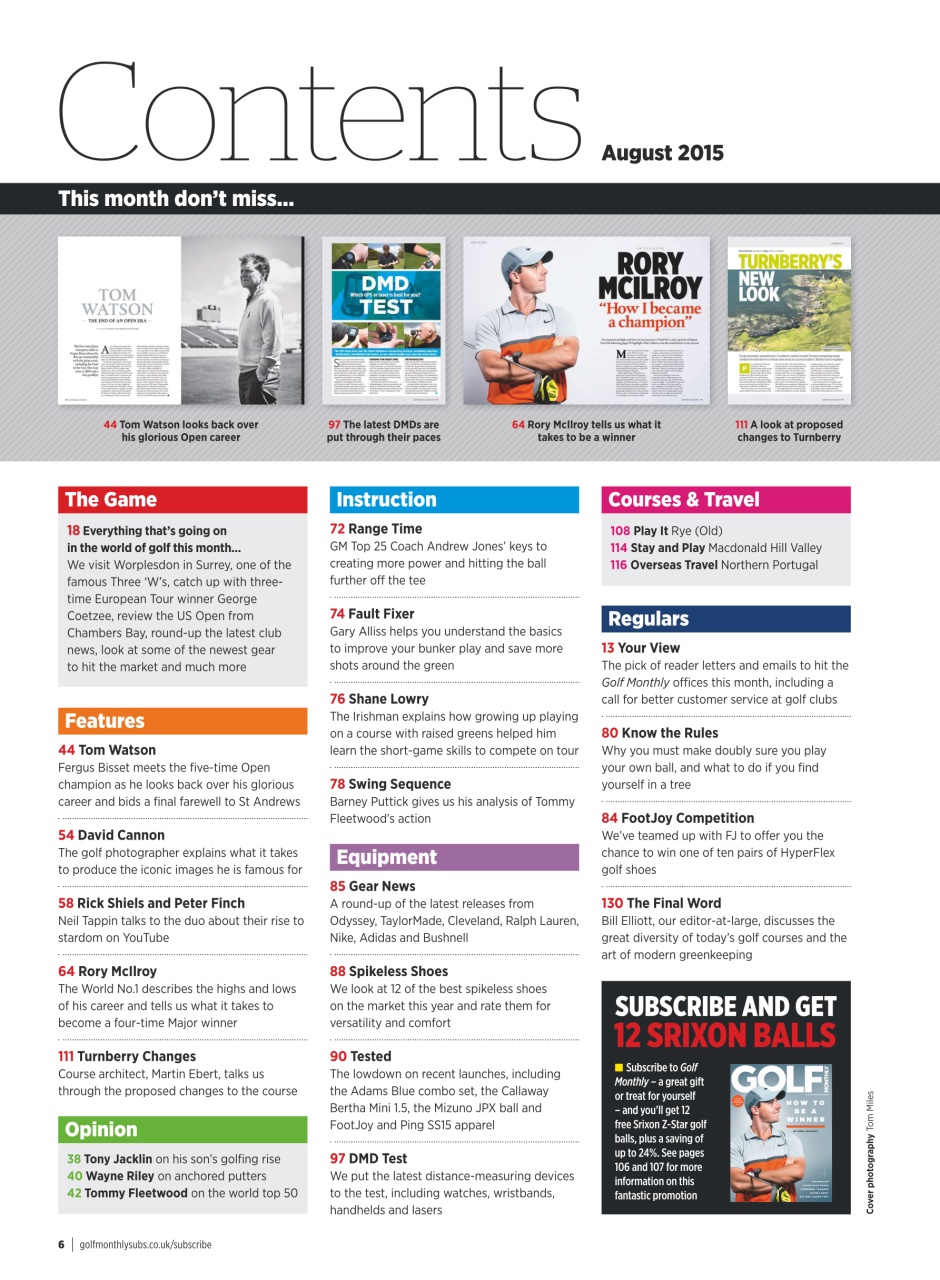 Golf Monthly Preview Pages