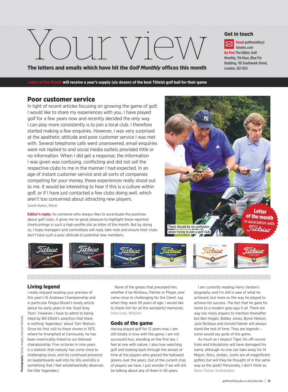 Golf Monthly Preview Pages