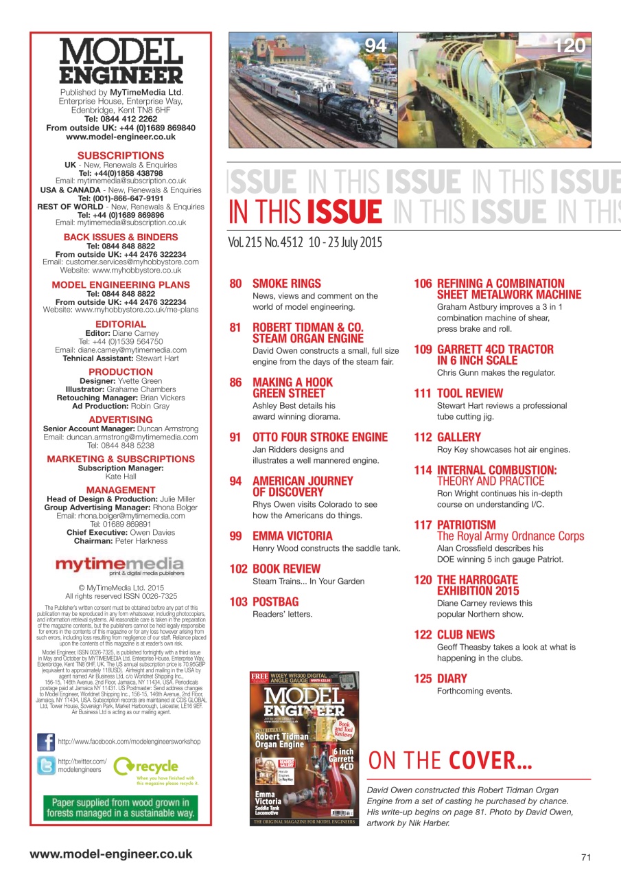 Model Engineer Preview Pages