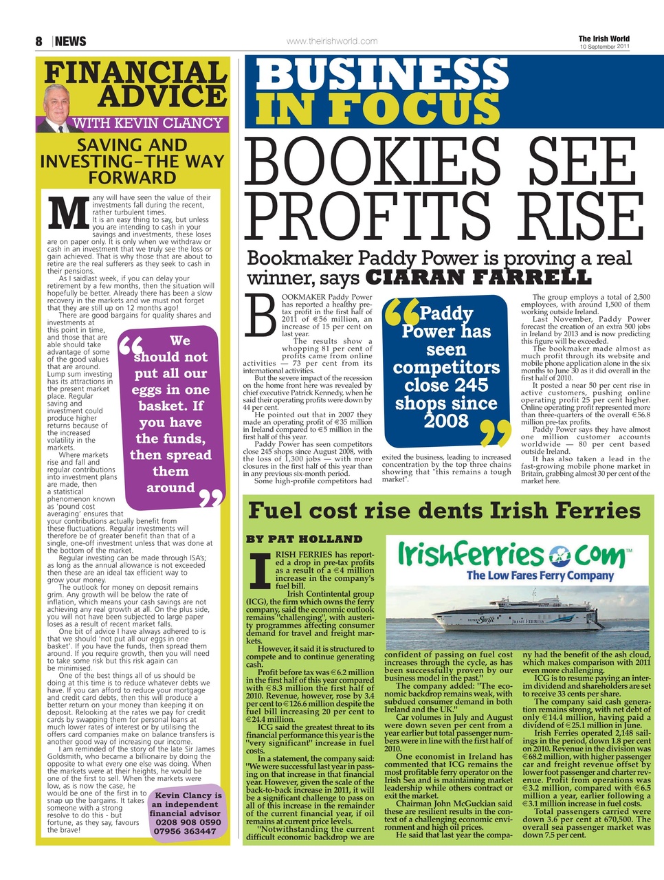 Irish World Preview Pages
