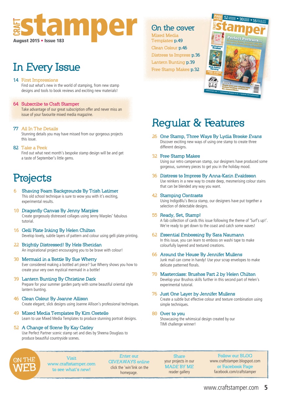 Craft Stamper Preview Pages