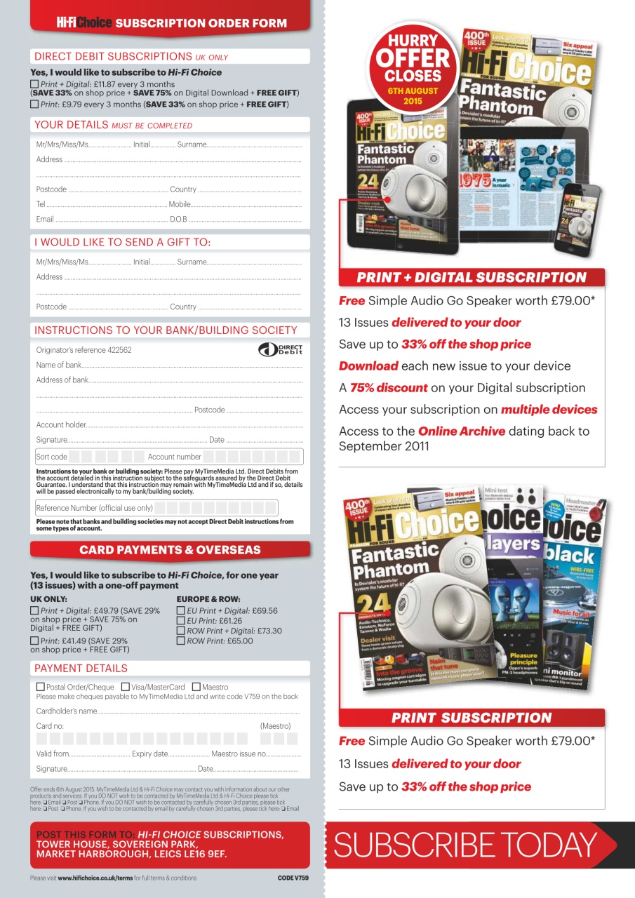 Hi-Fi Choice Preview Pages