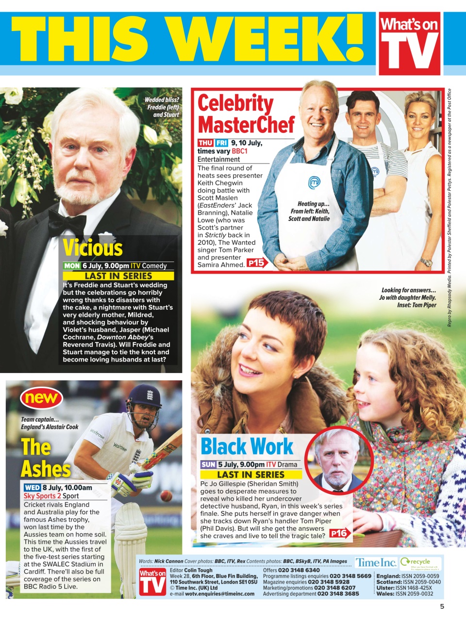 What's on TV Preview Pages