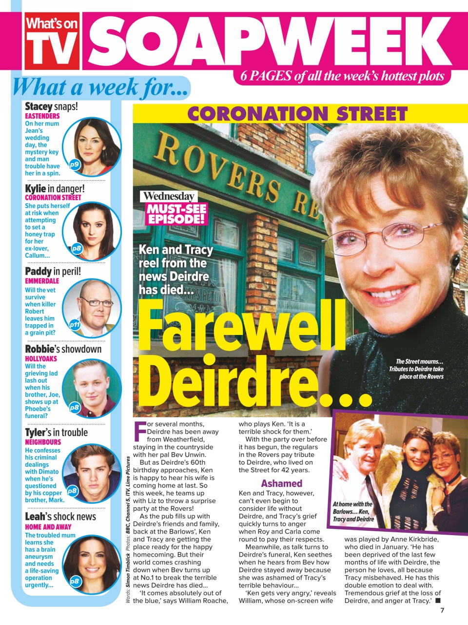 What's on TV Preview Pages