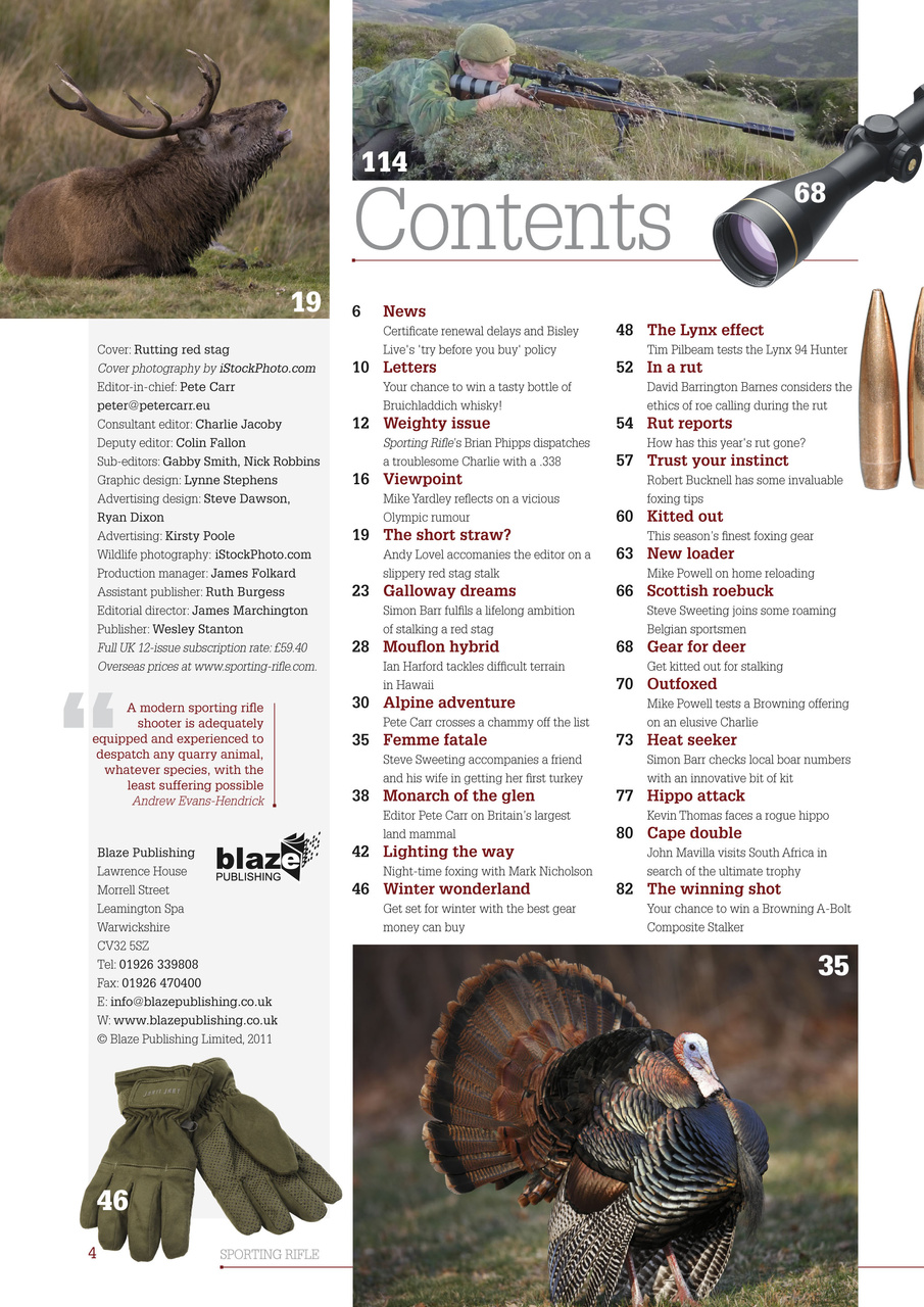Sporting Rifle Preview Pages