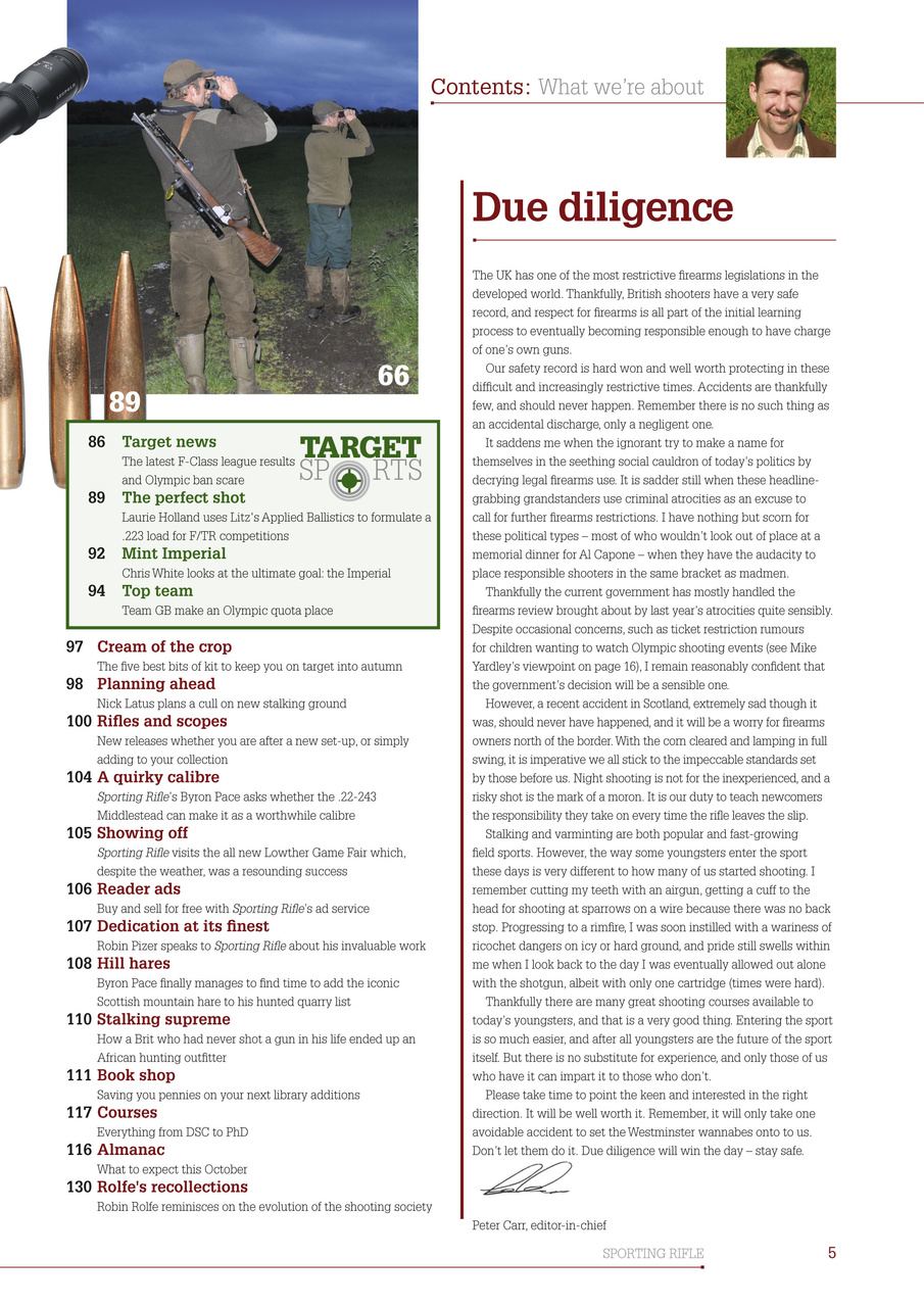 Sporting Rifle Preview Pages