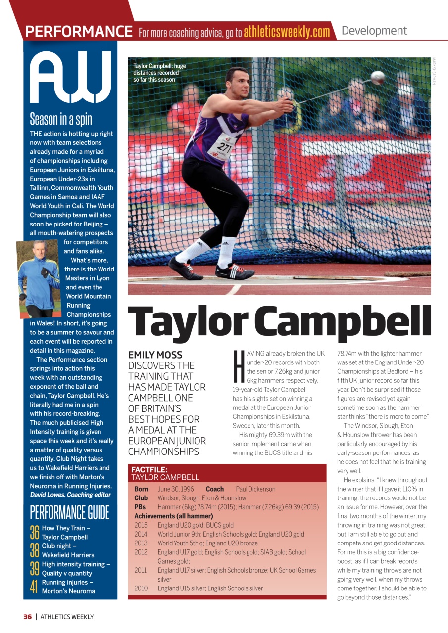 AW – Athletics Weekly Magazine Preview Pages