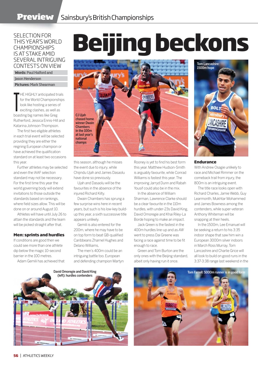 AW – Athletics Weekly Magazine Preview Pages