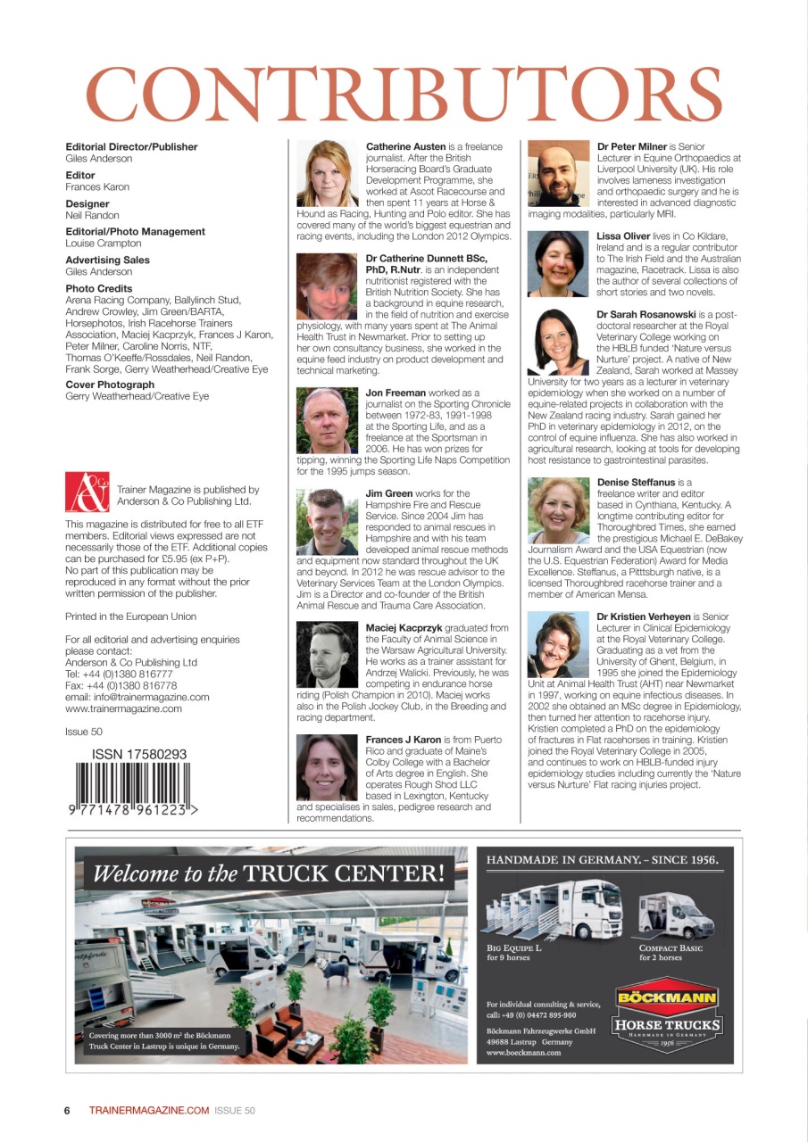 European Trainer Magazine - horse racing Preview Pages