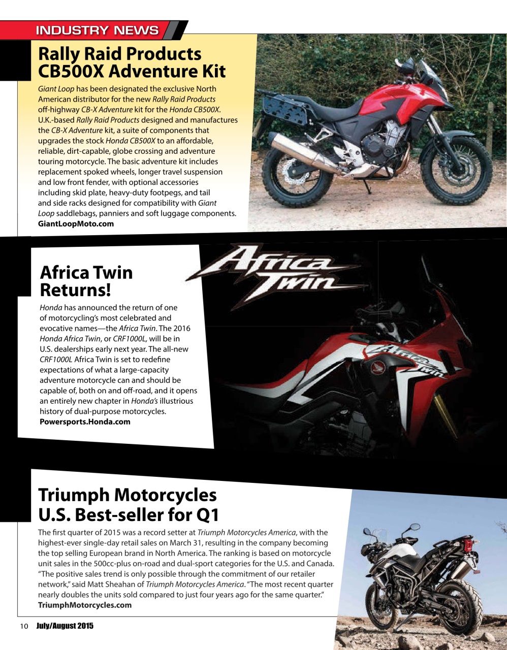 Adventure Motorcycle Preview Pages