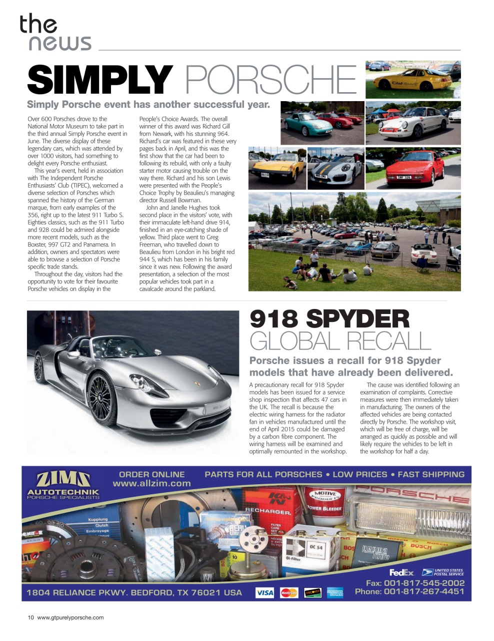 GT Porsche Preview Pages