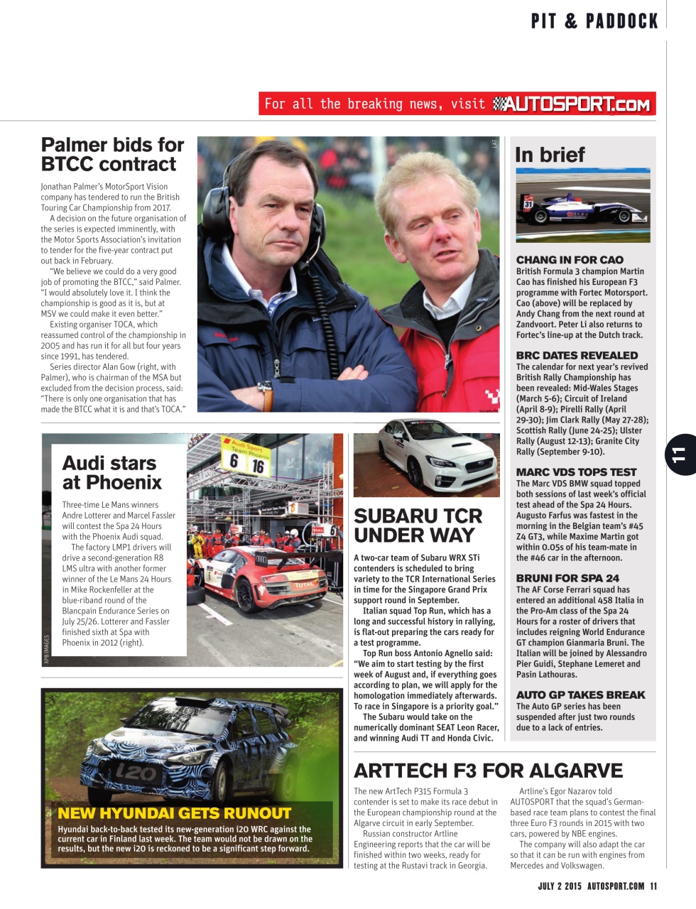 Autosport Preview Pages