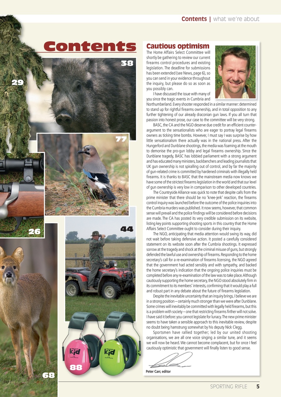 Sporting Rifle Preview Pages