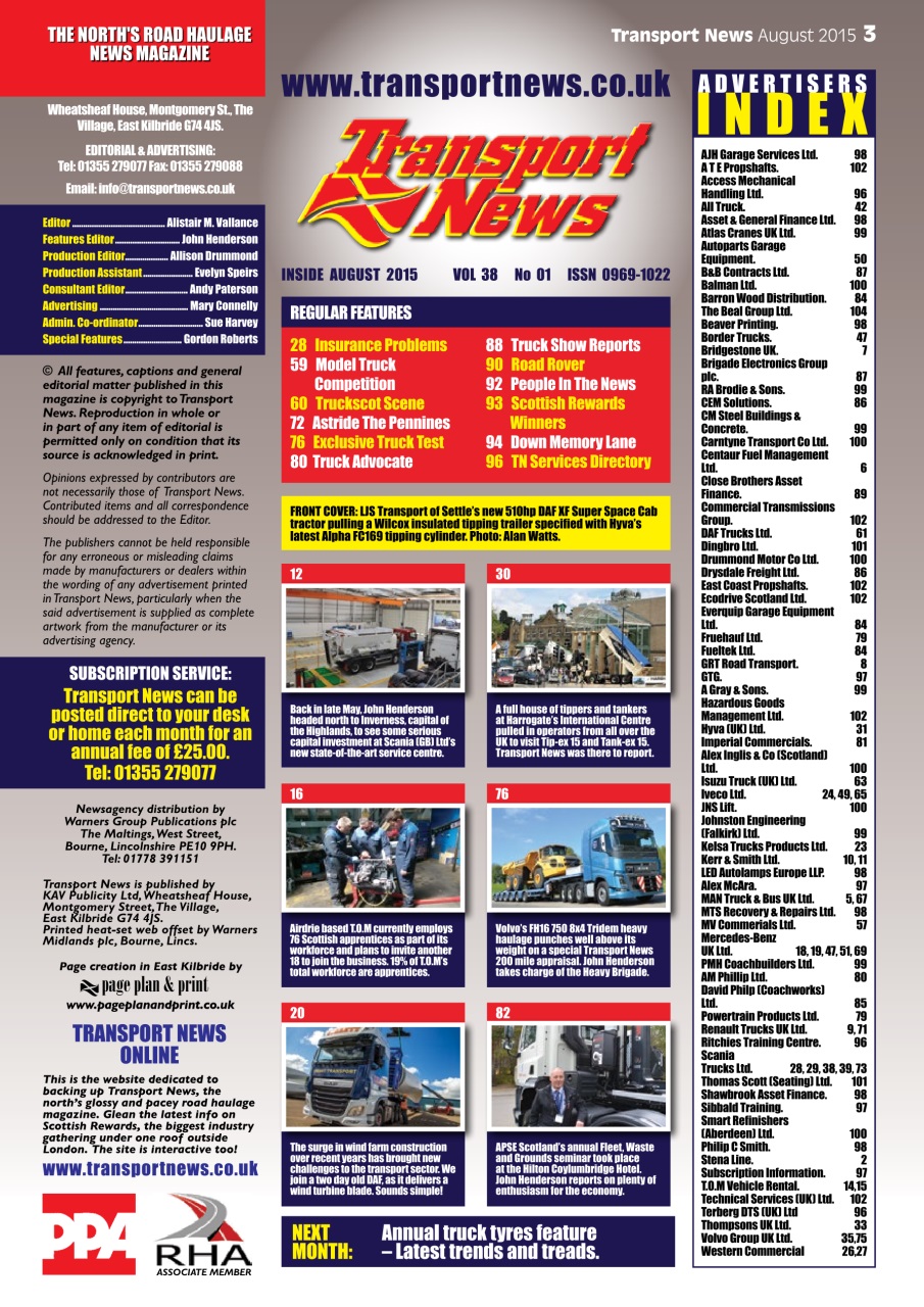 Transport News Preview Pages
